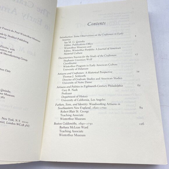 Winterthur Book The Craftsman in Early America by Ian M. G. Quimby 1984 Trade PB - Picture 8 of 13